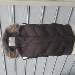 Gap Puffer Vest with Removable Faux Fur Trimmed Hood